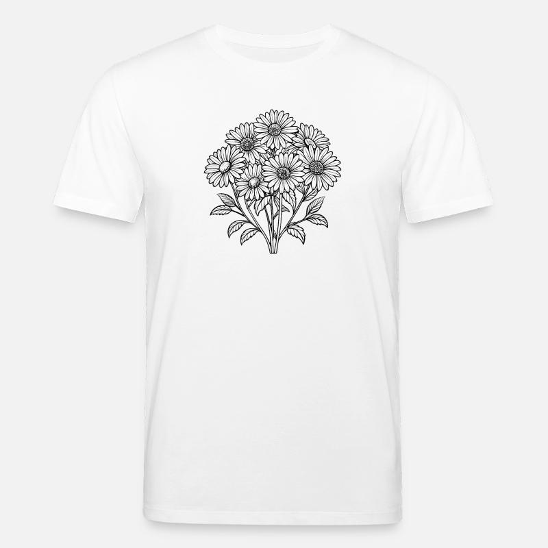 Gänseblümchenstrauß - Stanley/Stella Unisex Bio-T-Shirt CREATOR  - Weiß