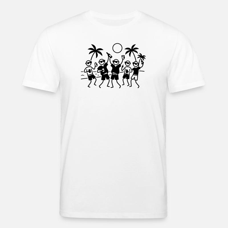 Party Group Beach - T-shirt bio CREATOR Stanley/Stella Unisexe - blanc