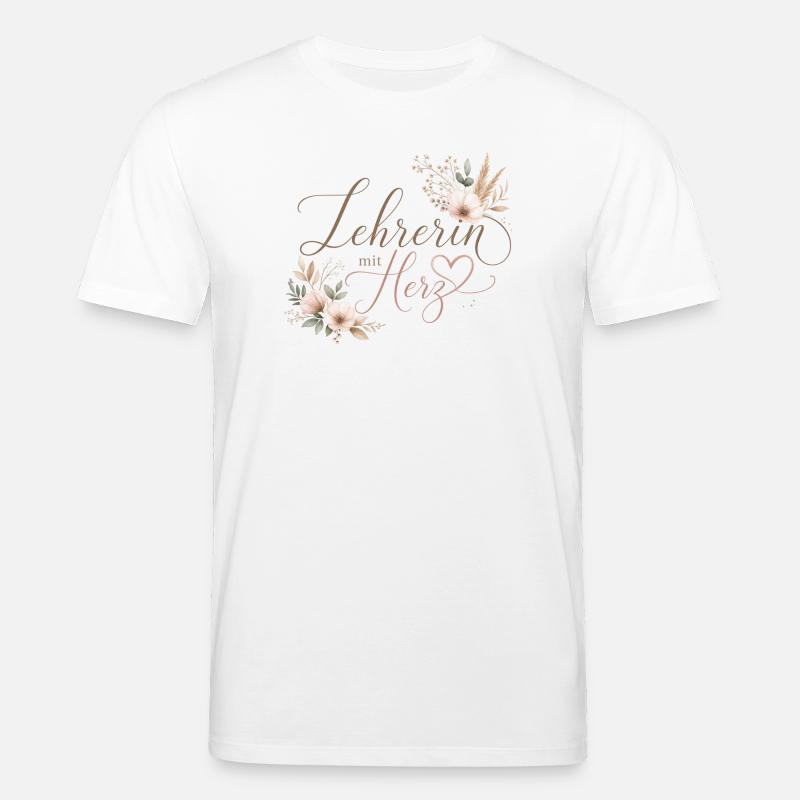 Lehrerin mit Herz!  - Stanley/Stella Unisex Bio-T-Shirt CREATOR  - Weiß