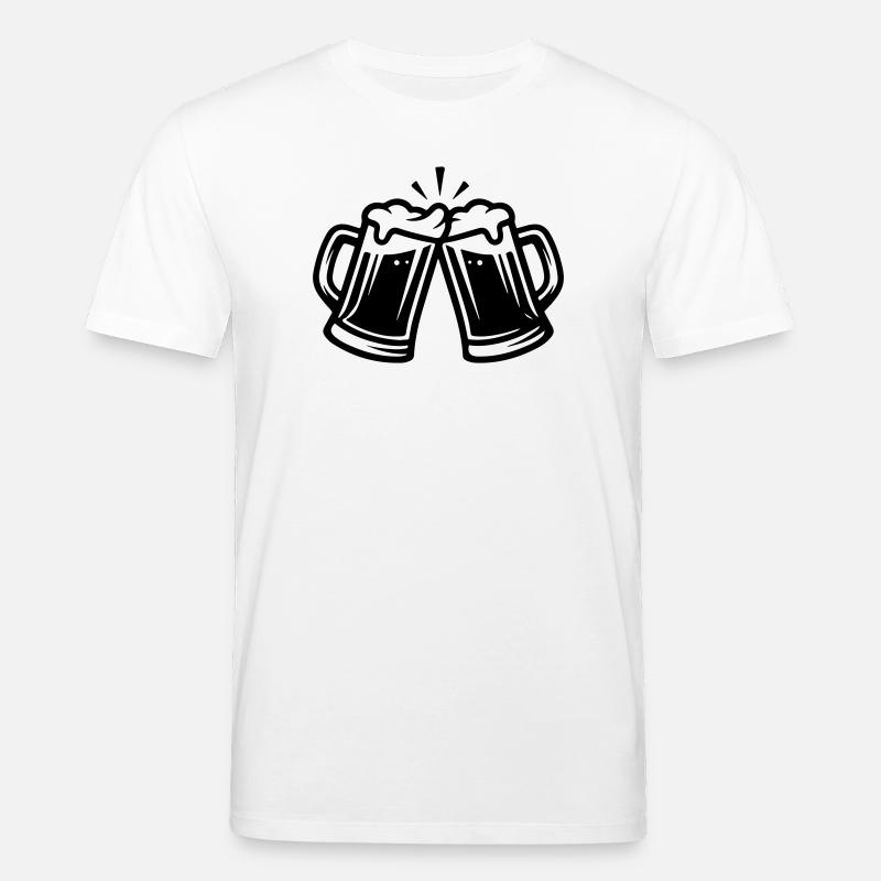 Bier Anstoßen Bierkrug - Stanley/Stella Unisex Bio-T-Shirt CREATOR - Weiß