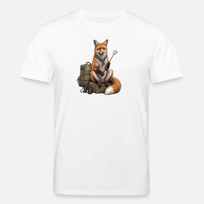 Fuchs-Camper-Entdecker wandern - Stanley/Stella Unisex Bio-T-Shirt CREATOR - Weiß