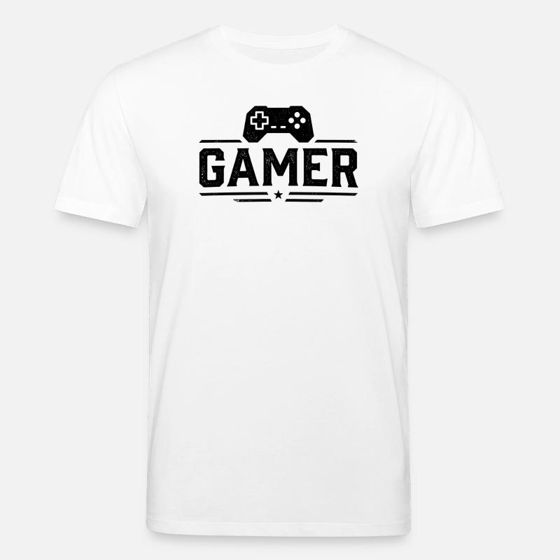 Gamer Controller Silhouette - Stanley/Stella Unisex Bio-T-Shirt CREATOR - Weiß