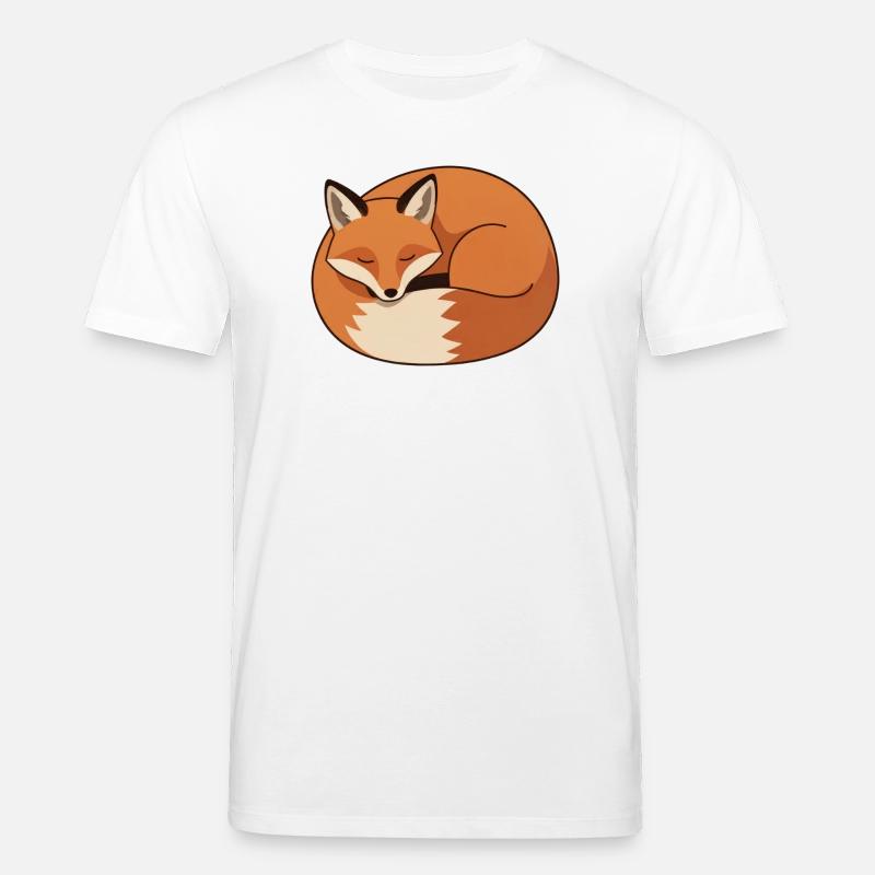 Schlafender Fuchs Geschenk - Stanley/Stella Unisex Bio-T-Shirt CREATOR - Weiß