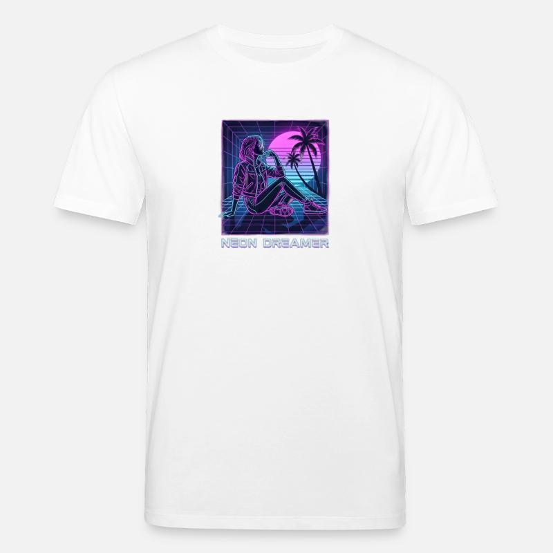 Neon-Träumer auf dem Raster - Stanley/Stella Unisex Bio-T-Shirt CREATOR  - Weiß