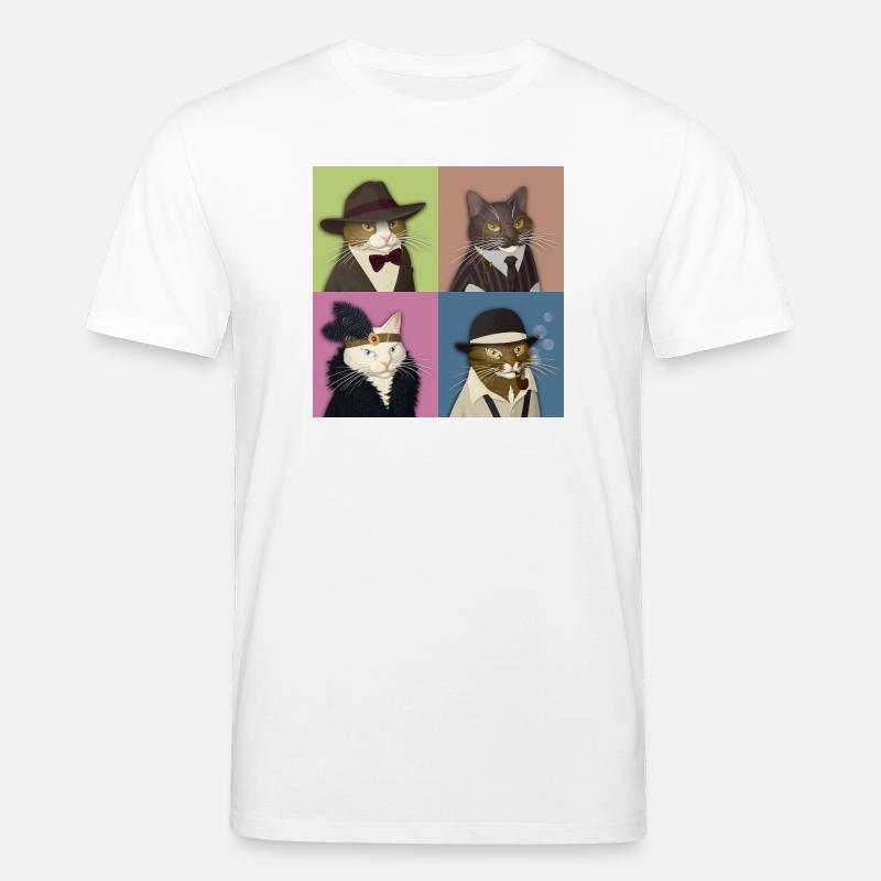 Dapper Cats Quartett - Stanley/Stella Unisex Bio-T-Shirt CREATOR  - Weiß