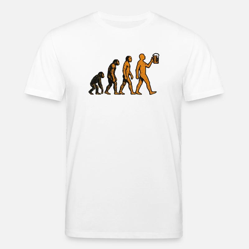 Evolution Beer - Stanley/Stella CREATOR Unisex Organic T-Shirt - white