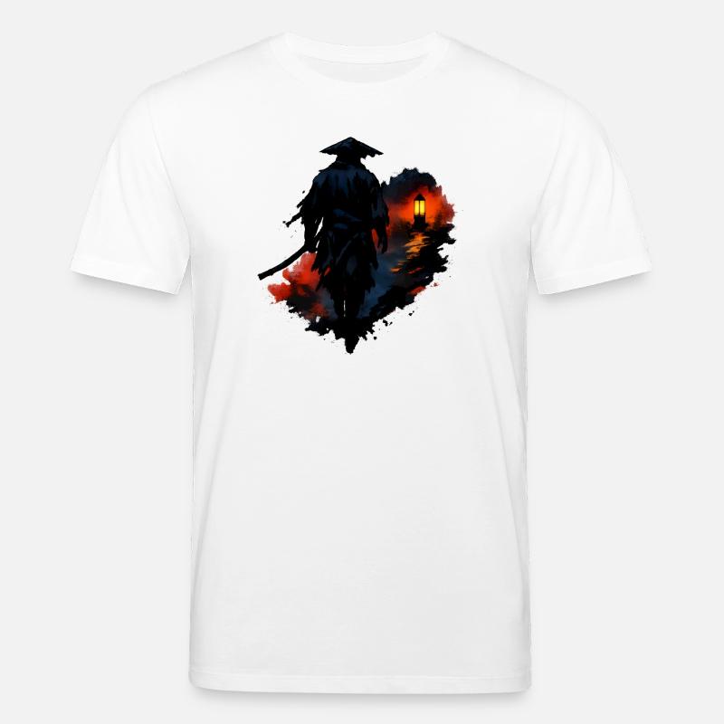 Nachtwanderer mit Laterne - Stanley/Stella Unisex Bio-T-Shirt CREATOR  - Weiß