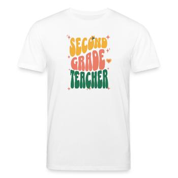 Second Grade Teacher Retro - Stanley/Stella CREATOR Unisex Organic T-Shirt - white - Front - Alina (178cm) & Michal (187cm)