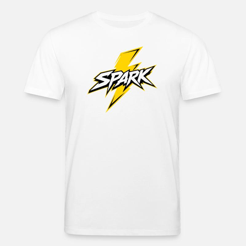 Spark Blitz Comic Logo - Stanley/Stella CREATOR Unisex Organic T-Shirt - white