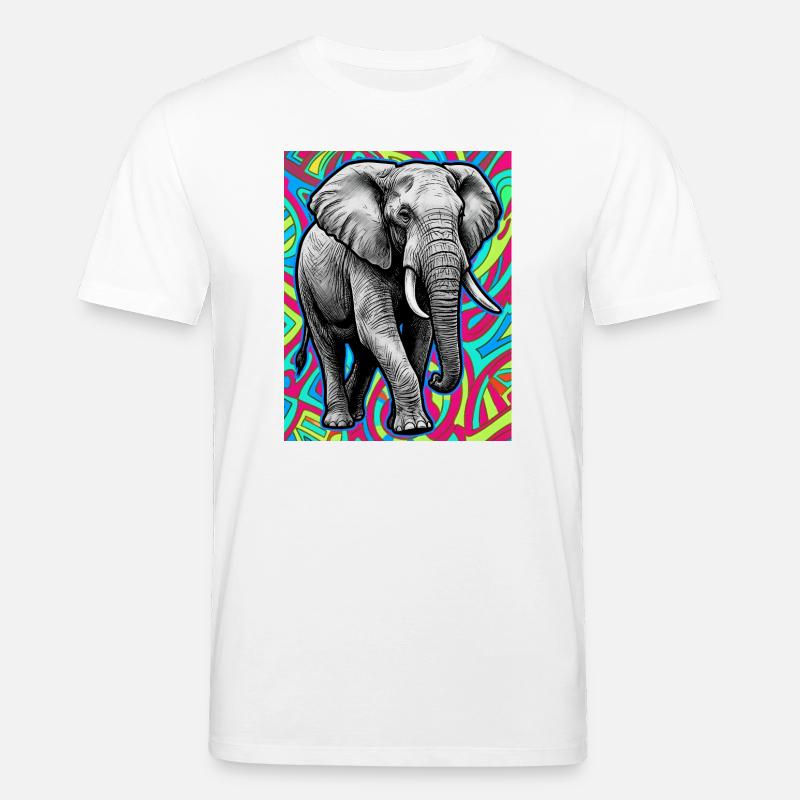 elephant - Stanley/Stella CREATOR Unisex Organic T-Shirt - white