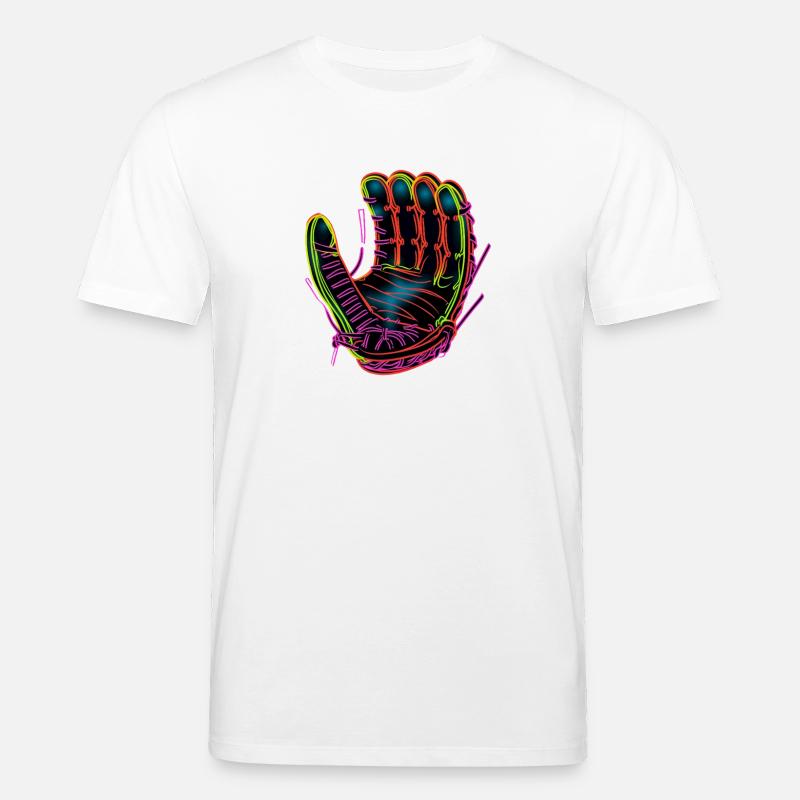 Gant de baseball Synthwave - T-shirt bio CREATOR Stanley/Stella Unisexe - blanc