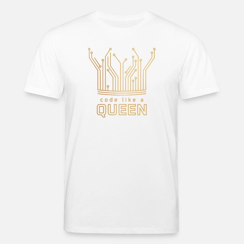 Code Like a Queen - Stanley/Stella CREATOR Unisex Organic T-Shirt - white