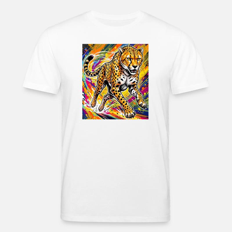 guépard - T-shirt bio CREATOR Stanley/Stella Unisexe - blanc