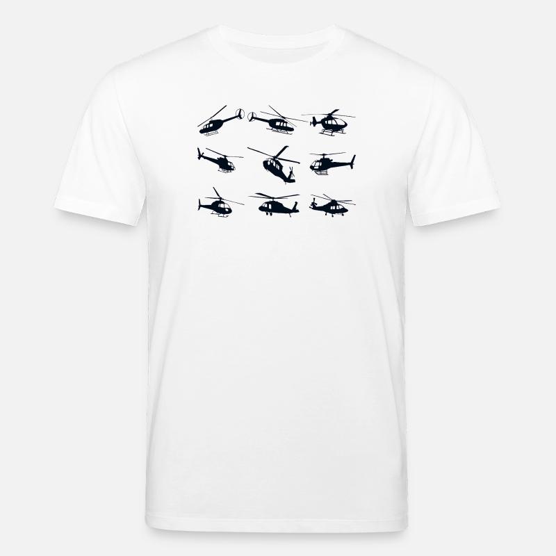 Hubschrauber Helikopeter - Stanley/Stella Unisex Bio-T-Shirt CREATOR  - Weiß