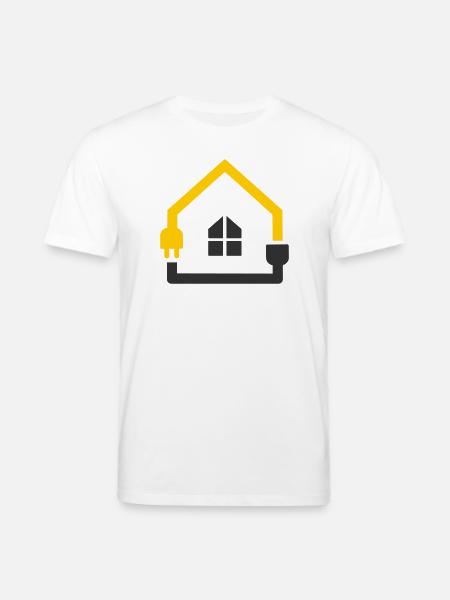 Electrician House Socket Smart Home - Stanley/Stella CREATOR Unisex Organic T-Shirt - white