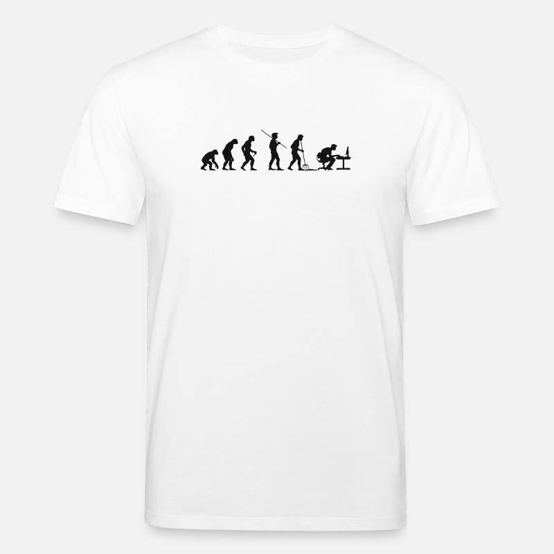 Programmer Computer Freak Evolution - Stanley/Stella CREATOR Unisex Organic T-Shirt - white
