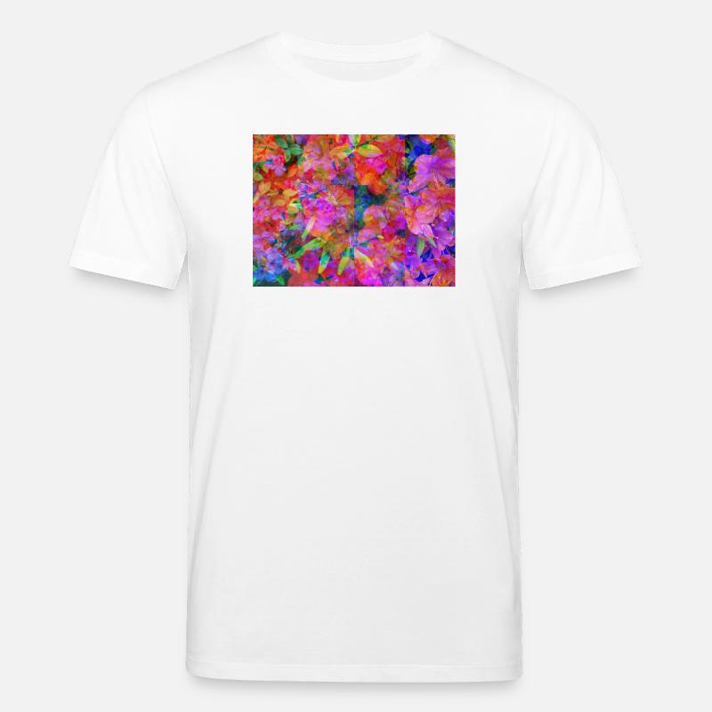 Farbexplosion Blüten-Collage - Stanley/Stella Unisex Bio-T-Shirt CREATOR - Weiß