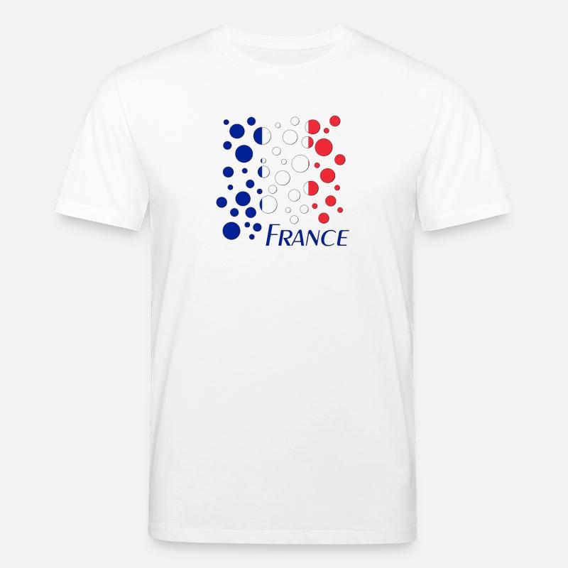 French Circle Dots Pattern - Stanley/Stella CREATOR Unisex Organic T-Shirt - white