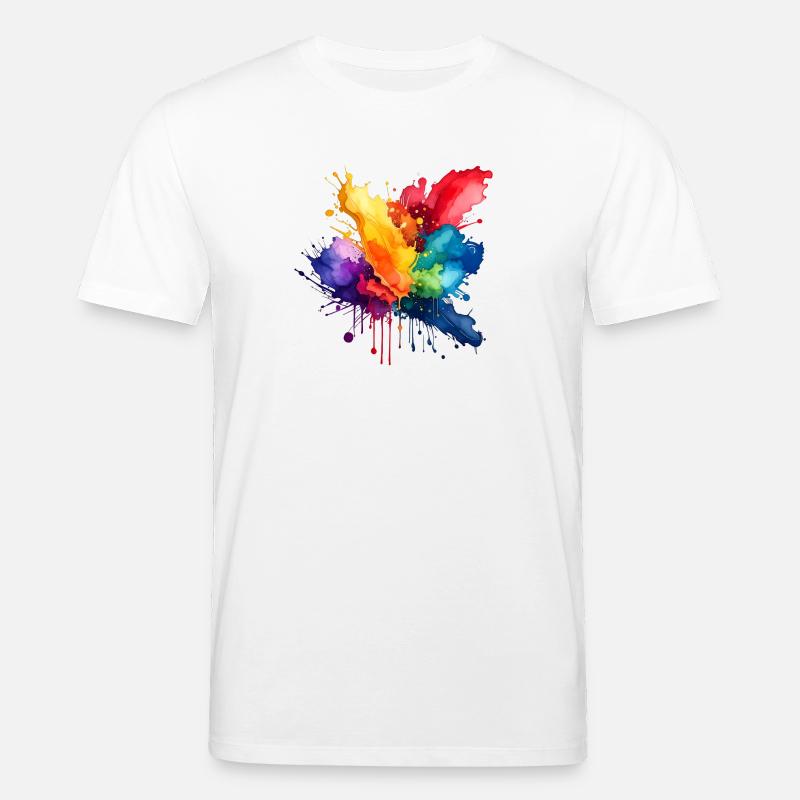 Farbspritzer Explosion - Stanley/Stella Unisex Bio-T-Shirt CREATOR - Weiß