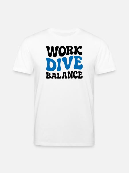 Work Dive Balance Taucher-Geschenk - Stanley/Stella Unisex Bio-T-Shirt CREATOR - Weiß
