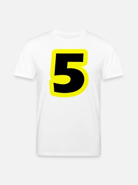 5 Symbole numérique - T-shirt bio CREATOR Stanley/Stella Unisexe - blanc