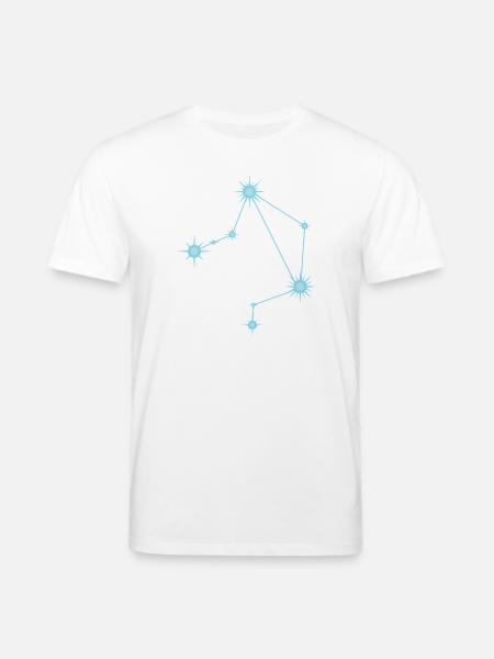 Waagestern, Sternbild, Tierkreiszeichen, Pastellblau - Stanley/Stella Unisex Bio-T-Shirt CREATOR - Weiß