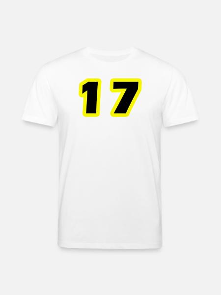17 Number Symbol - Stanley/Stella CREATOR Unisex Organic T-Shirt - white