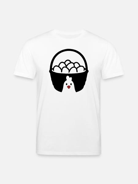 Eierkorb Huhn Icon - Stanley/Stella Unisex Bio-T-Shirt CREATOR - Weiß