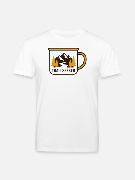 Berge Tasse Wander Logo - Stanley/Stella Unisex Bio-T-Shirt CREATOR  - Weiß
