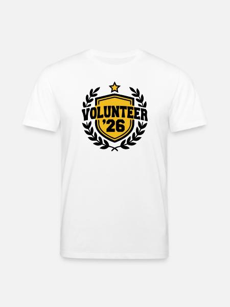 Volunteer 26 Coat of Arms Logo - Stanley/Stella CREATOR Unisex Organic T-Shirt - white