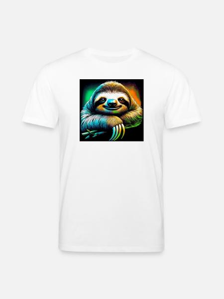Faultier - Stanley/Stella Unisex Bio-T-Shirt CREATOR - Weiß