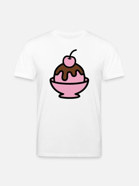 Sundae Cherry Artwork - Stanley/Stella CREATOR Unisex Organic T-Shirt - white