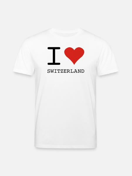 I LOVE SWITZERLAND - T-shirt bio CREATOR Stanley/Stella Unisexe - blanc