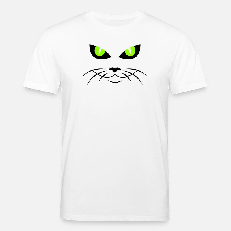 cat face - katzengesicht - Stanley/Stella Unisex Bio-T-Shirt CREATOR  - Weiß