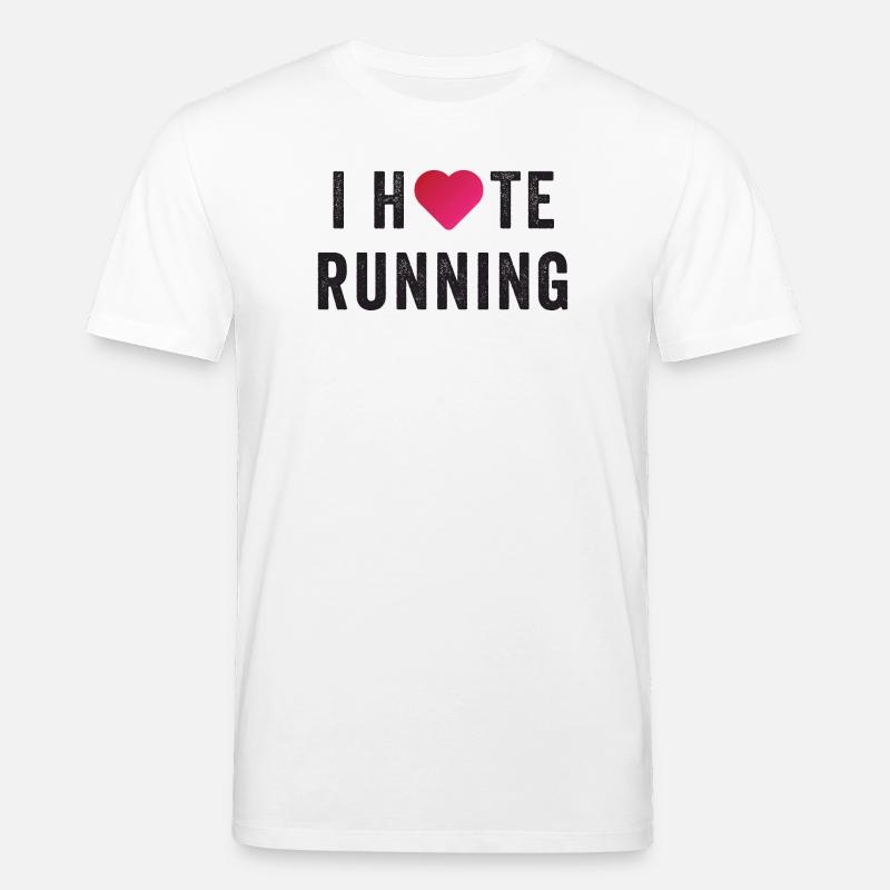 J’aime/déteste courir - T-shirt bio CREATOR Stanley/Stella Unisexe - blanc