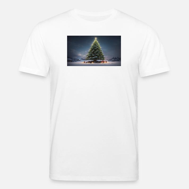 Winterlicher Weihnachtsbaum mit Geschenken - Stanley/Stella Unisex Bio-T-Shirt CREATOR  - Weiß