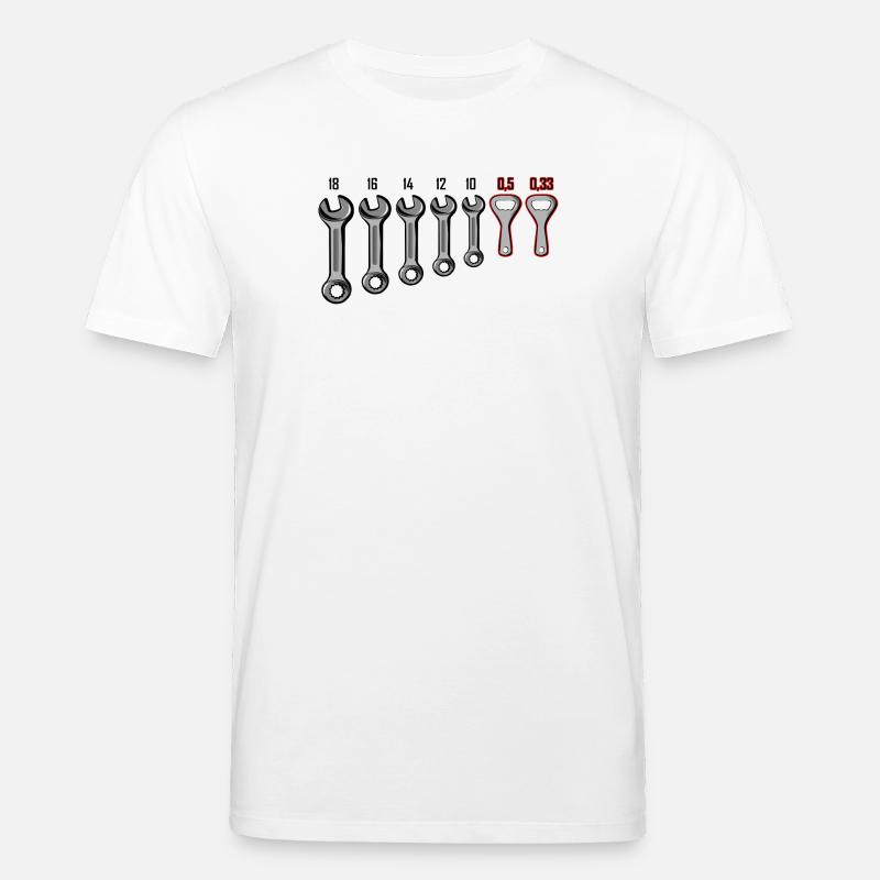 Clé de l’artisan - Décapsuleur - T-shirt bio CREATOR Stanley/Stella Unisexe - blanc