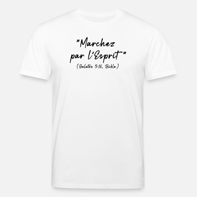 Botschaft aus der Bibel, Galater 5,16 - Stanley/Stella Unisex Bio-T-Shirt CREATOR  - Weiß