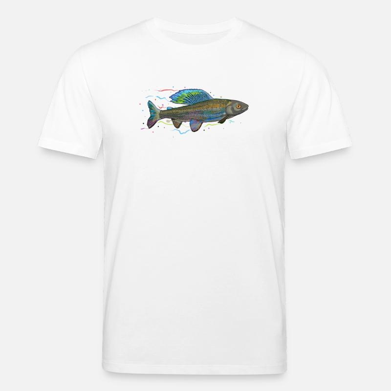 Chromatischer irisierender Fisch – Äsche - Stanley/Stella Unisex Bio-T-Shirt CREATOR - Weiß