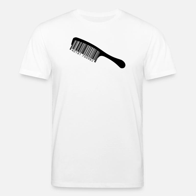 Illustrationskamm mit Barcode - Stanley/Stella Unisex Bio-T-Shirt CREATOR  - Weiß