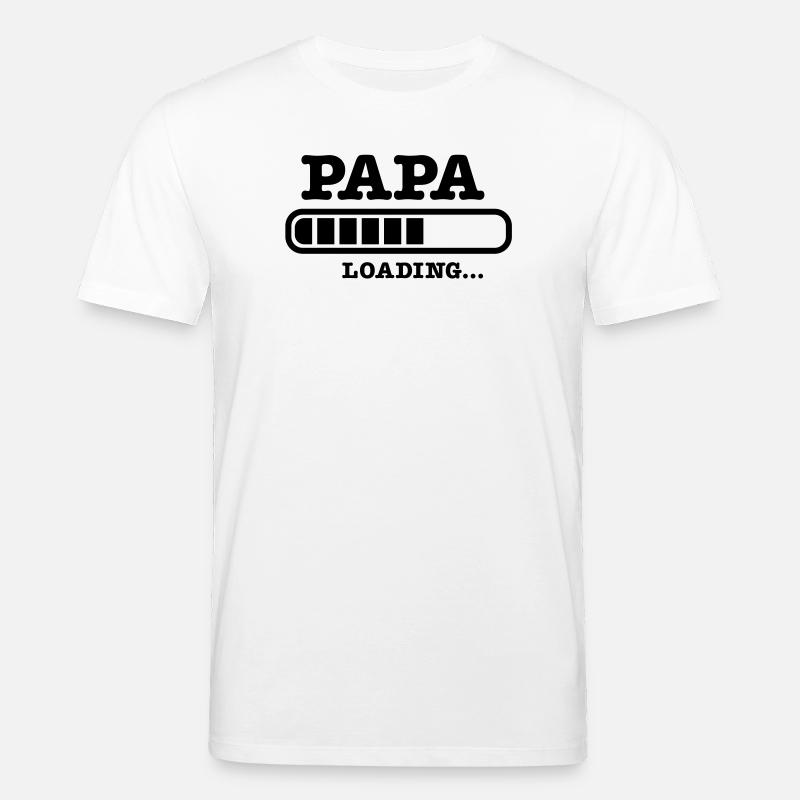 papa loading baby - Stanley/Stella Unisex Bio-T-Shirt CREATOR  - Weiß