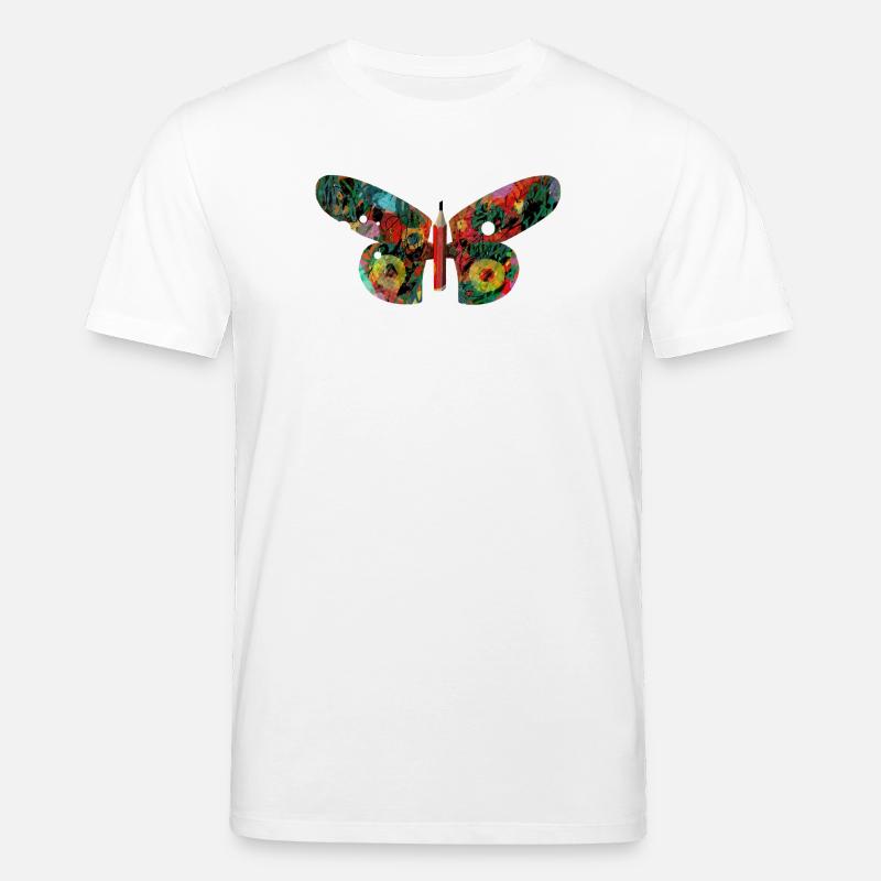 Bunter GraffitiSchmetterling - Stanley/Stella Unisex Bio-T-Shirt CREATOR  - Weiß