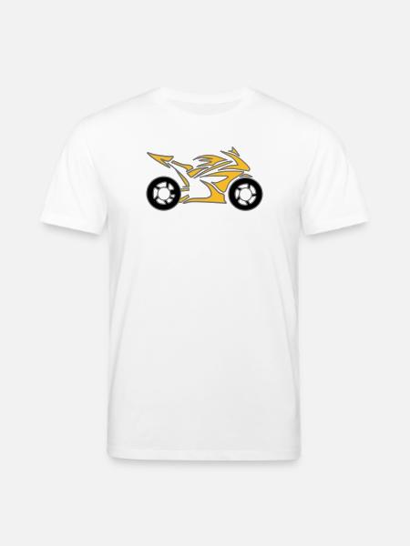 Motorcykel Cykel Chopper Knallert Roll - Stanley/Stella CREATOR økologisk unisex-T-shirt - hvid