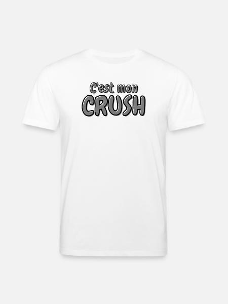 C'est mon crush, crush, béguin - T-shirt bio CREATOR Stanley/Stella Unisexe - blanc