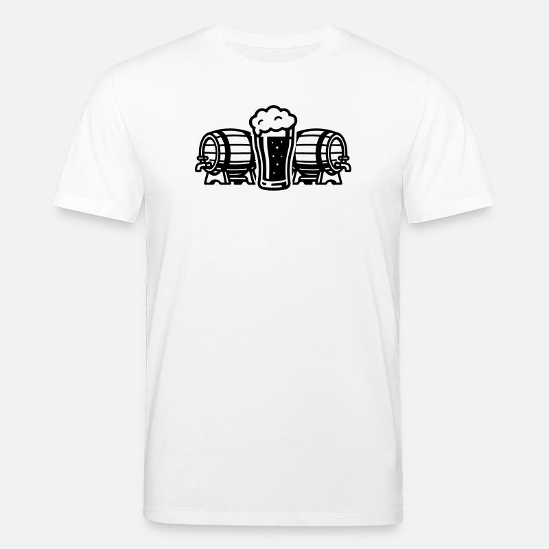 Bier Bierfass Bierglas - Stanley/Stella Unisex Bio-T-Shirt CREATOR  - Weiß