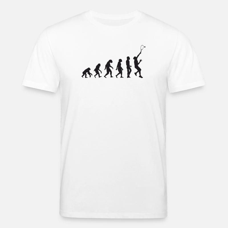 Évolution du tennis - T-shirt bio CREATOR Stanley/Stella Unisexe - blanc