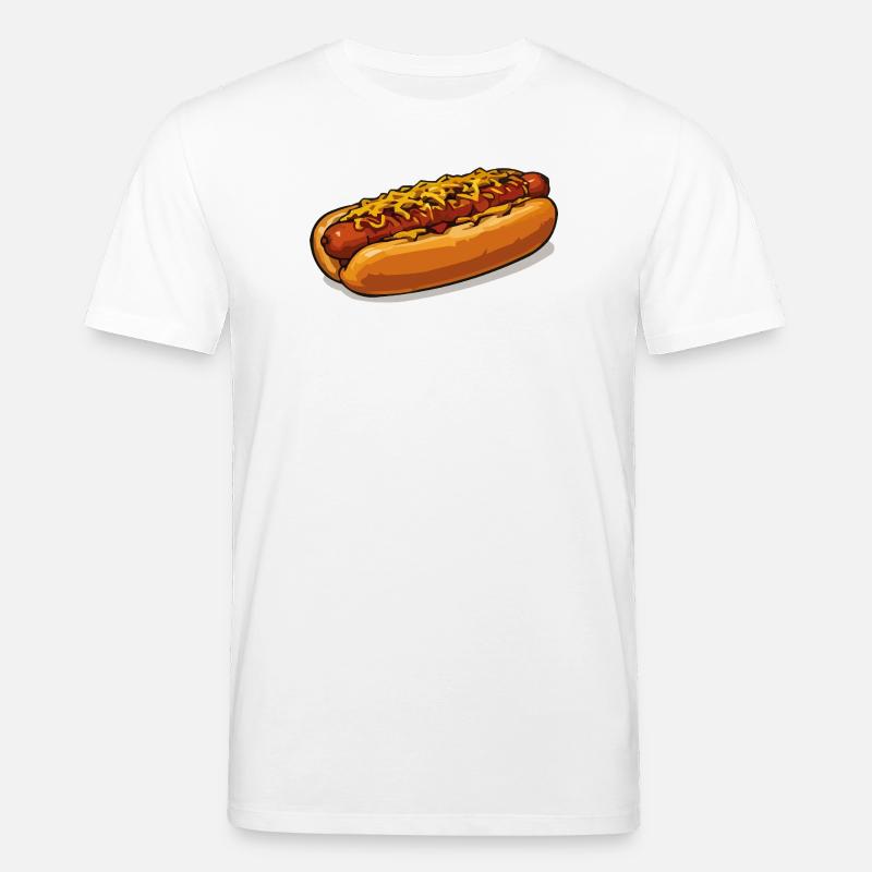 Illustration de hot-dog couvert de fromage - T-shirt bio CREATOR Stanley/Stella Unisexe - blanc