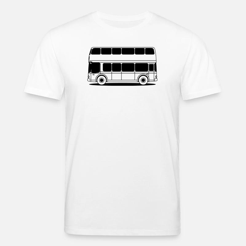 Double decker bus - Stanley/Stella CREATOR Unisex Organic T-Shirt - white