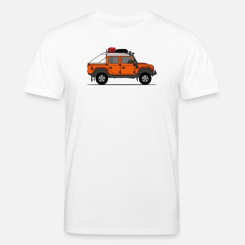 Defender Double Cab Offroad Orange - Stanley/Stella Unisex Bio-T-Shirt CREATOR  - Weiß