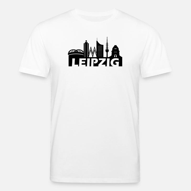 Leipzig skyline - Stanley/Stella CREATOR Unisex Organic T-Shirt - white